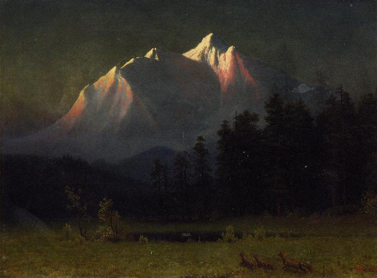 Albert Bierstadt Oil Painting Western Landscape 1871